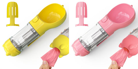 Pet Water Bottle Feeder Bowl Garbage Bag Storage Portable Pet Outdoor Travel 3 In 1 Dog Water Bottle Pet Water Bottle Feeder Bowl Garbage Bag Storage Portable Pet Outdoor Travel 3 In 1 Dog Water Bottle