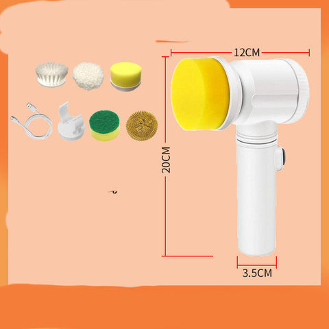 Kitchen Supplies Multifunctional Brush Electric Scrubber Rechargeable Dishwashing Brush Automatic Range Hood Stove Kitchen Supplies Multifunctional Brush Electric Scrubber Rechargeable Dishwashing Brush Automatic Range Hood Stove