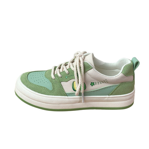 Schoolgirls Canvas Shoes Thick Bottom White Retro Sneakers Schoolgirls Canvas Shoes Thick Bottom White Retro Sneakers