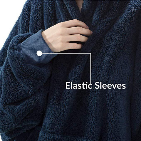 Hoodie Sweatshirt With Big Pocket Tops Sweater Comfortable Loose Double-Sided Fleece Thicker Wearable Blanket Hoodie Sweatshirt With Big Pocket Tops Sweater Comfortable Loose Double-Sided Fleece Thicker Wearable Blanket