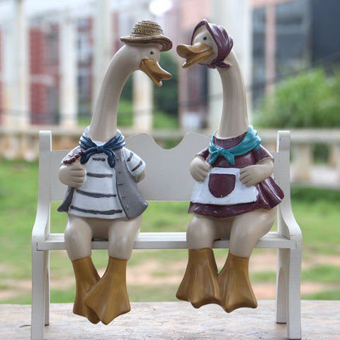 Creative Resin Couple Duck Ornaments Creative Resin Couple Duck Ornaments