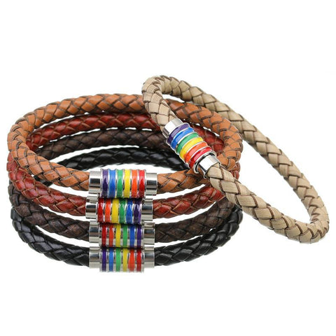Simple Titanium Steel Rainbow Oil Drop Magnetic Bracelet Simple Titanium Steel Rainbow Oil Drop Magnetic Bracelet