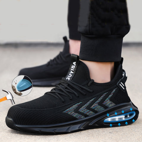 Indestructible Steel Toe Work Shoes Men Sneakers Fashion Air Cushion Safety Shoes Indestructible Steel Toe Work Shoes Men Sneakers Fashion Air Cushion Safety Shoes