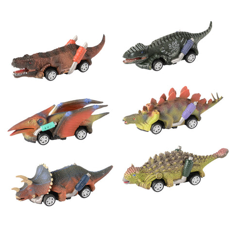 New Dinosaur Pullback Car Four-wheeled Dinosaur Model Car Small Racing Dinosaur Toys Children's Educational Toys New Dinosaur Pullback Car Four-wheeled Dinosaur Model Car Small Racing Dinosaur Toys Children's Educational Toys