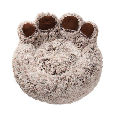 Dog Bed Cat Mat Round Large Pet House Long Plush Deep Sleeping Warm Bear Paw Shape Super Soft Cushion Calm Beds Dog Bed Cat Mat Round Large Pet House Long Plush Deep Sleeping Warm Bear Paw Shape Super Soft Cushion Calm Beds