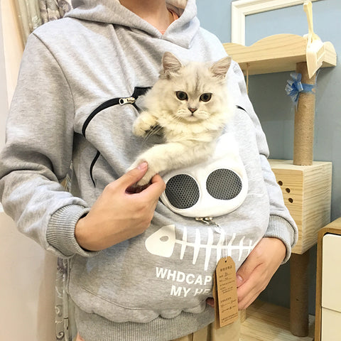 Women Hoodie Sweatshirt With Cat Pet Pocket Design Long Sleeve Sweater Cat Outfit Women Hoodie Sweatshirt With Cat Pet Pocket Design Long Sleeve Sweater Cat Outfit