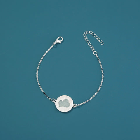 Silver round copper disc luminous bracelet Silver round copper disc luminous bracelet