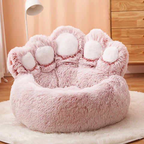 Dog Bed Cat Mat Round Large Pet House Long Plush Deep Sleeping Warm Bear Paw Shape Super Soft Cushion Calm Beds Dog Bed Cat Mat Round Large Pet House Long Plush Deep Sleeping Warm Bear Paw Shape Super Soft Cushion Calm Beds