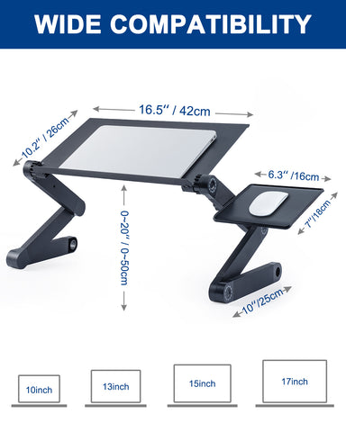 Adjustable Height Laptop Desk Laptop Stand for Bed Portable Lap Desk Foldable Table Workstation Notebook RiserErgonomic Computer Tray Reading Holder Bed Tray Standing Desk Adjustable Height Laptop Desk Laptop Stand for Bed Portable Lap Desk Foldable Table Workstation Notebook RiserErgonomic Computer Tray Reading Holder Bed Tray Standing Desk