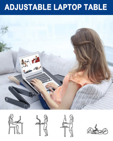 Adjustable Height Laptop Desk Laptop Stand for Bed Portable Lap Desk Foldable Table Workstation Notebook RiserErgonomic Computer Tray Reading Holder Bed Tray Standing Desk Adjustable Height Laptop Desk Laptop Stand for Bed Portable Lap Desk Foldable Table Workstation Notebook RiserErgonomic Computer Tray Reading Holder Bed Tray Standing Desk
