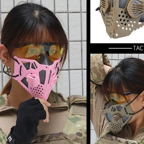 Real Person CS Tactics Half Face Protective Mask Outdoor Mountaineering Real Person CS Tactics Half Face Protective Mask Outdoor Mountaineering