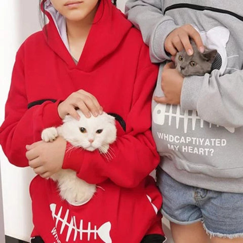 Women Hoodie Sweatshirt With Cat Pet Pocket Design Long Sleeve Sweater Cat Outfit Women Hoodie Sweatshirt With Cat Pet Pocket Design Long Sleeve Sweater Cat Outfit