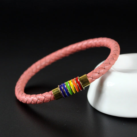 Simple Titanium Steel Rainbow Oil Drop Magnetic Bracelet Simple Titanium Steel Rainbow Oil Drop Magnetic Bracelet