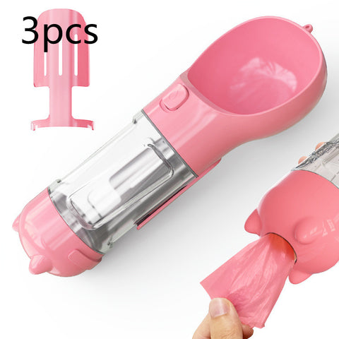Pet Water Bottle Feeder Bowl Garbage Bag Storage Portable Pet Outdoor Travel 3 In 1 Dog Water Bottle Pet Water Bottle Feeder Bowl Garbage Bag Storage Portable Pet Outdoor Travel 3 In 1 Dog Water Bottle