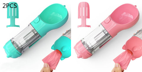 Pet Water Bottle Feeder Bowl Garbage Bag Storage Portable Pet Outdoor Travel 3 In 1 Dog Water Bottle Pet Water Bottle Feeder Bowl Garbage Bag Storage Portable Pet Outdoor Travel 3 In 1 Dog Water Bottle