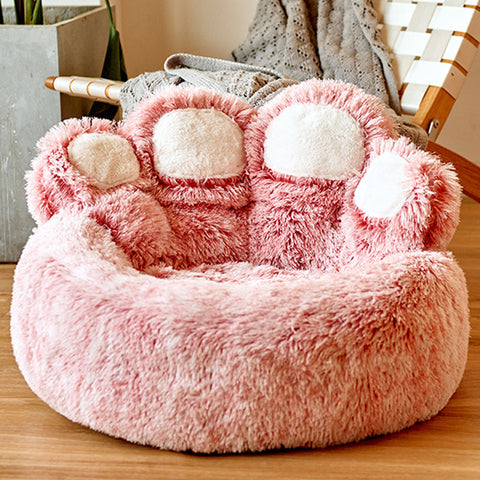 Dog Bed Cat Mat Round Large Pet House Long Plush Deep Sleeping Warm Bear Paw Shape Super Soft Cushion Calm Beds Dog Bed Cat Mat Round Large Pet House Long Plush Deep Sleeping Warm Bear Paw Shape Super Soft Cushion Calm Beds