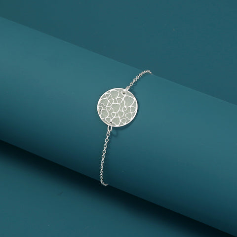 Silver Round Heart Texture glow-in-the-dark bracelet Silver Round Heart Texture glow-in-the-dark bracelet