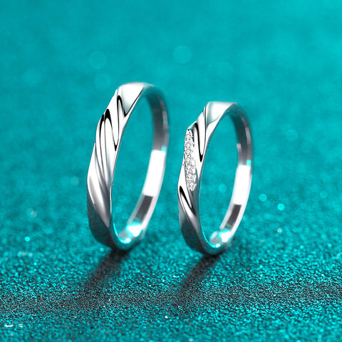 925 Sterling Silver Couple Ring Female 925 Sterling Silver Couple Ring Female