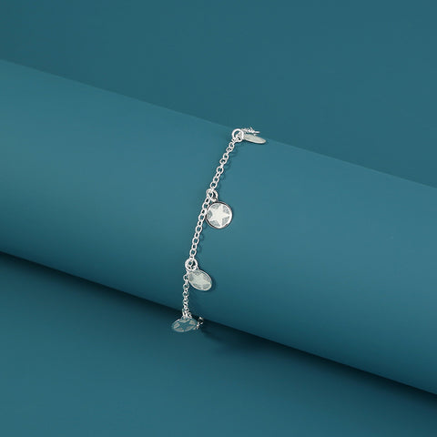 Luminous Five-pointed Star Copper Plate Silver Drip Bracelet Luminous Five-pointed Star Copper Plate Silver Drip Bracelet