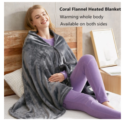 Winter Flannel Heated Blanket Cold Protection Body Warmer Usb Heated Warm Shawl Electric Heated Plush Blanket Winter Flannel Heated Blanket Cold Protection Body Warmer Usb Heated Warm Shawl Electric Heated Plush Blanket