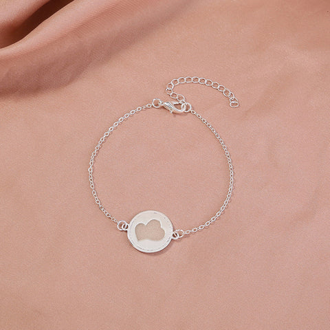 Silver round copper disc luminous bracelet Silver round copper disc luminous bracelet