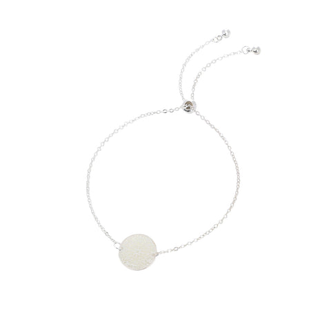 Silver Round textured glow-in-the-dark shrink bracelet Silver Round textured glow-in-the-dark shrink bracelet