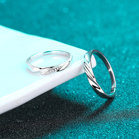 925 Sterling Silver Couple Ring Female 925 Sterling Silver Couple Ring Female
