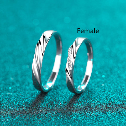 925 Sterling Silver Couple Ring Female 925 Sterling Silver Couple Ring Female