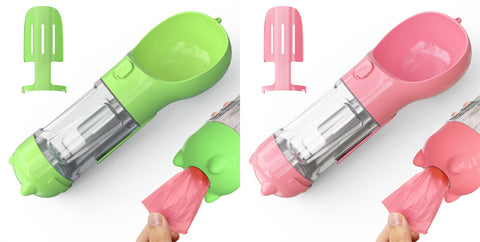 Pet Water Bottle Feeder Bowl Garbage Bag Storage Portable Pet Outdoor Travel 3 In 1 Dog Water Bottle Pet Water Bottle Feeder Bowl Garbage Bag Storage Portable Pet Outdoor Travel 3 In 1 Dog Water Bottle