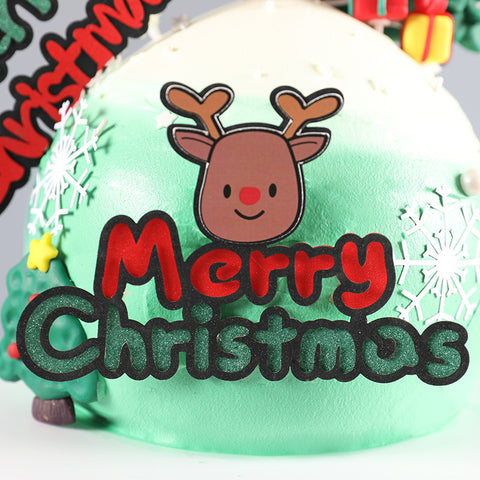 Creativity Decoration Bells Antlers Christmas Cake Card Creativity Decoration Bells Antlers Christmas Cake Card