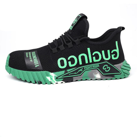Indestructible Steel Toe Work Shoes For Men Letter Print Puncture Proof Sneakers Indestructible Steel Toe Work Shoes For Men Letter Print Puncture Proof Sneakers