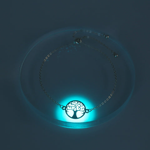 Silver Copper, tree of life, dripping oil, luminous bracelet Silver Copper, tree of life, dripping oil, luminous bracelet