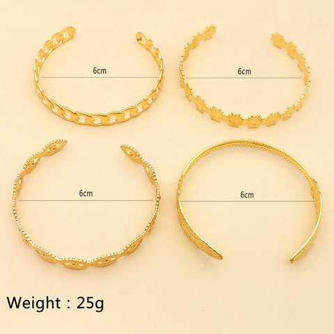 Women's Flower Chain Leaf Eye Bracelet Set Women's Flower Chain Leaf Eye Bracelet Set