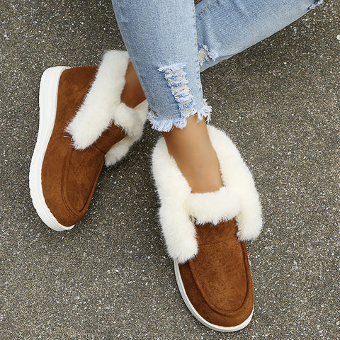 Snow Boots Warm Winter Shoes Plush Fur Ankle Boots Women Snow Boots Warm Winter Shoes Plush Fur Ankle Boots Women