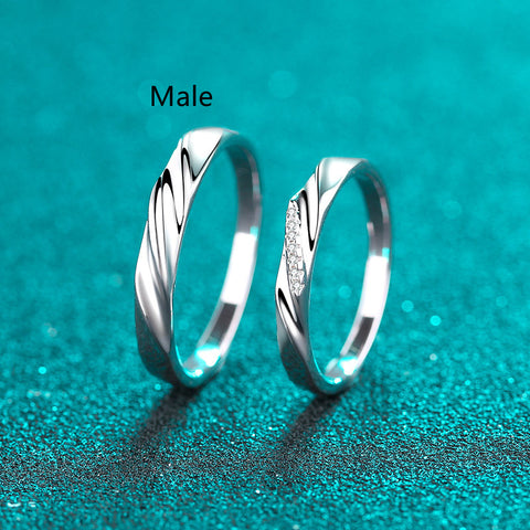 925 Sterling Silver Couple Ring Female 925 Sterling Silver Couple Ring Female