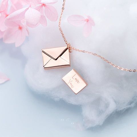 Fashion Jewelry Envelop Necklace Women Lover Letter Pendant Best Gifts For Girlfriend Fashion Jewelry Envelop Necklace Women Lover Letter Pendant Best Gifts For Girlfriend