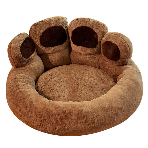 Dog Bed Cat Mat Round Large Pet House Long Plush Deep Sleeping Warm Bear Paw Shape Super Soft Cushion Calm Beds Dog Bed Cat Mat Round Large Pet House Long Plush Deep Sleeping Warm Bear Paw Shape Super Soft Cushion Calm Beds
