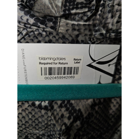 Bloomingdales Diane Von Furstenberg Black Python Womens XL Reversible Jacket