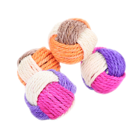 Pet Supplies Cat Toy Three-color Collection Sisal Ball
