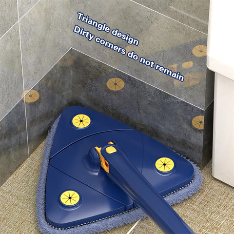 Extendable Triangle Mop 360 Rotatable Adjustable 110 Cm Cleaning Mop For Tub Tile Floor Wall Cleaning Mop Deep Cleaning Mop