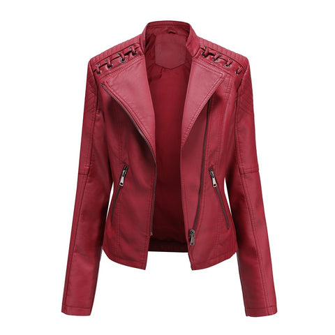 Faux Leather Jackets Women 2023 Spring Autumn Biker Coat Pu Motorcycle Suit Female Loose Streetwear Coat