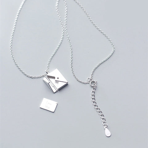 Fashion Jewelry Envelop Necklace Women Lover Letter Pendant Best Gifts For Girlfriend