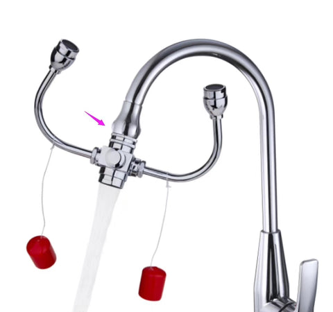 Connected Faucet Eyewash Basin Faucets Wall Mounted Eye Wash Station Emergency Sink Attachment Mount Flush Shower Double Mouth
