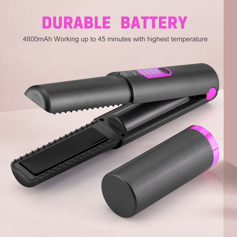 New Arrivals 2022 USB Charge Mini Wireless Travel Iron Ceramic Home Hair Straightener Machine