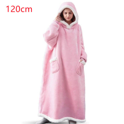 Winter TV Hoodie Large Thick Blanket Winter Warm Home Clothes Women Men Oversized Pullover With Pockets