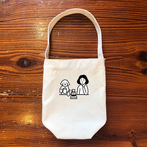 Creative Portable Milk Tea Canvas Bag Coffee Cup Cover