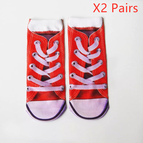 3D Printing Socks Flip Flops Cartoon Creative Socks Men And Women Couple Socks