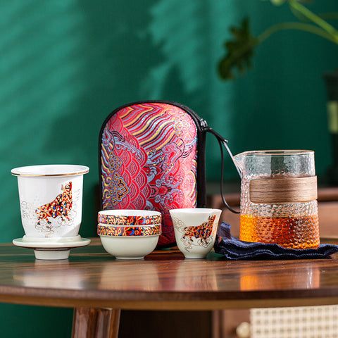 Ceramic Glass Portable Tea Set Tea Tea Water Separation Office Household