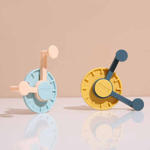 Punch Free 360 Rotating Clock Hook Creative Rotating Hook Strong Viscose Creative Wall Hanging Kitchen Load-Bearing For Bathroom