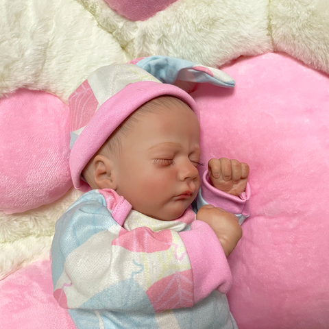 Doll 43CM 3D Painting Bebe Reborn Baby Doll Ashley Sleeping Girl So Adorable Reborn Toy Gift For Kids LOL